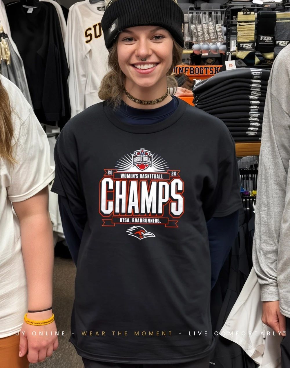 UTSA Roadrunners 2026 American Conference Women’s Basketball Tournament Champions shirt