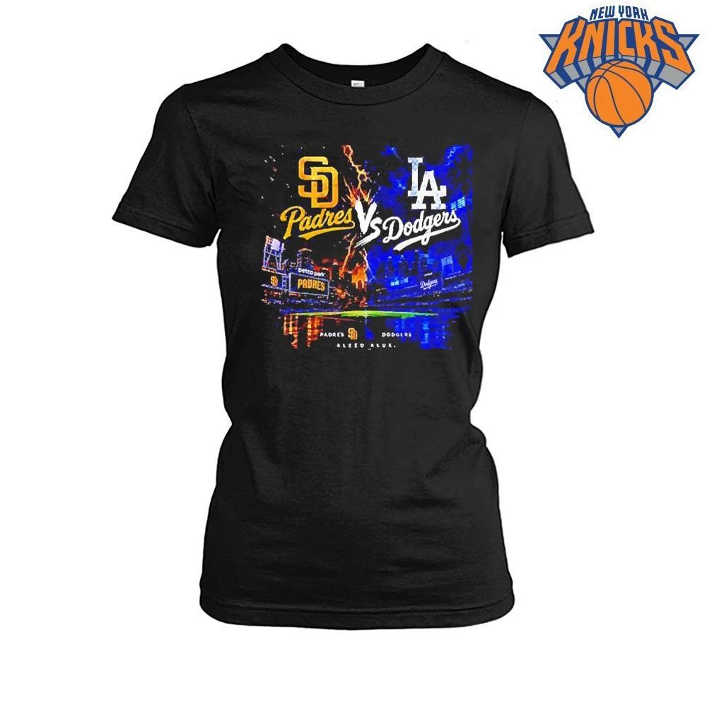 San Diego Padres vs Los Angeles Dodgers Bleed Blue T Shirt