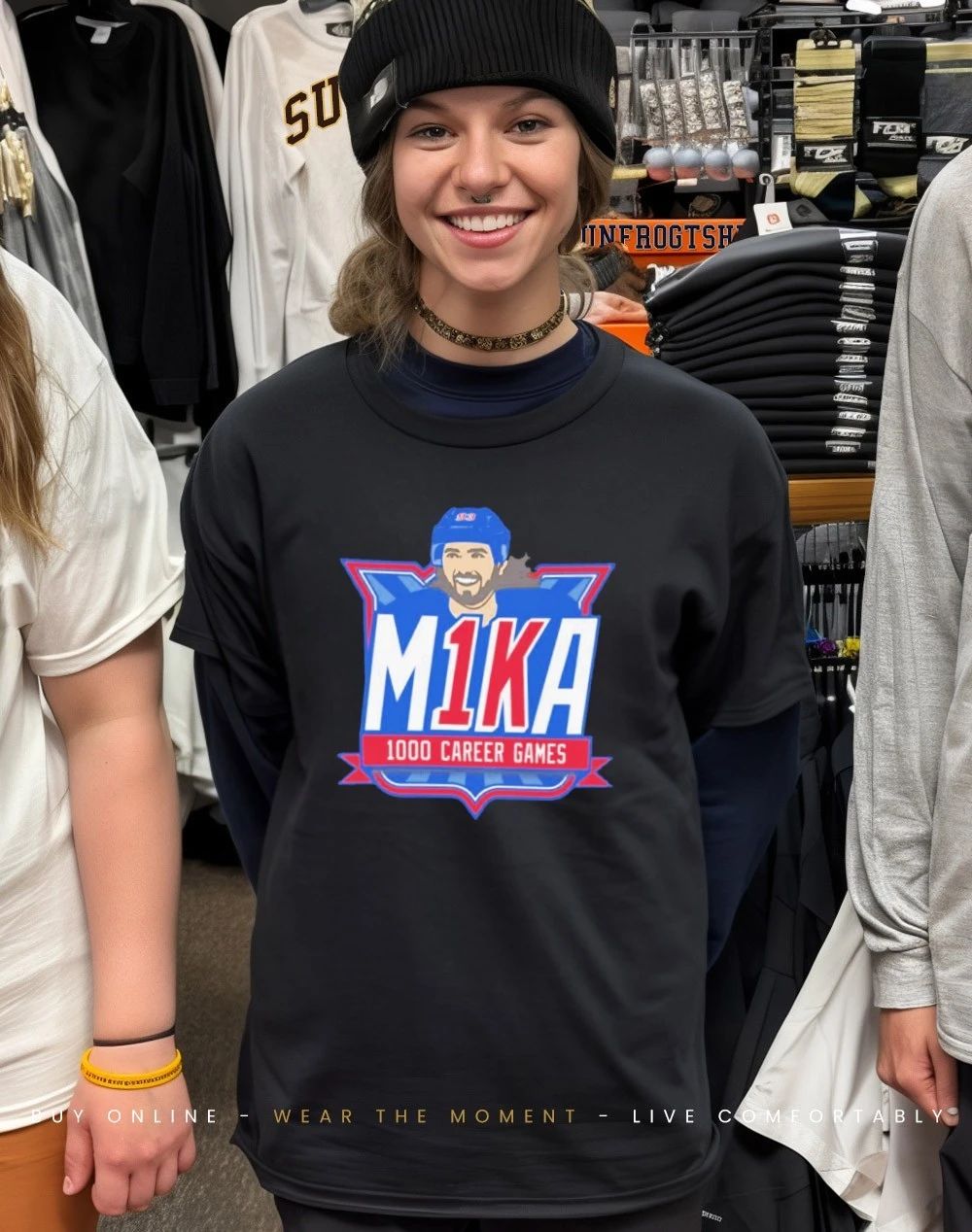M1KA Mika Zibanejad 1000 Career Games shirt