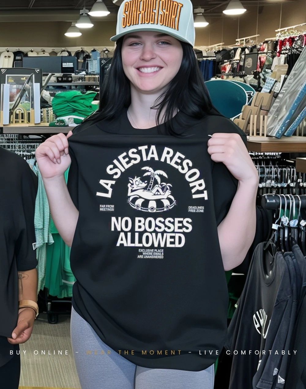 La siesta resort no bosses allowed far from meetings deadlines free zone shirt