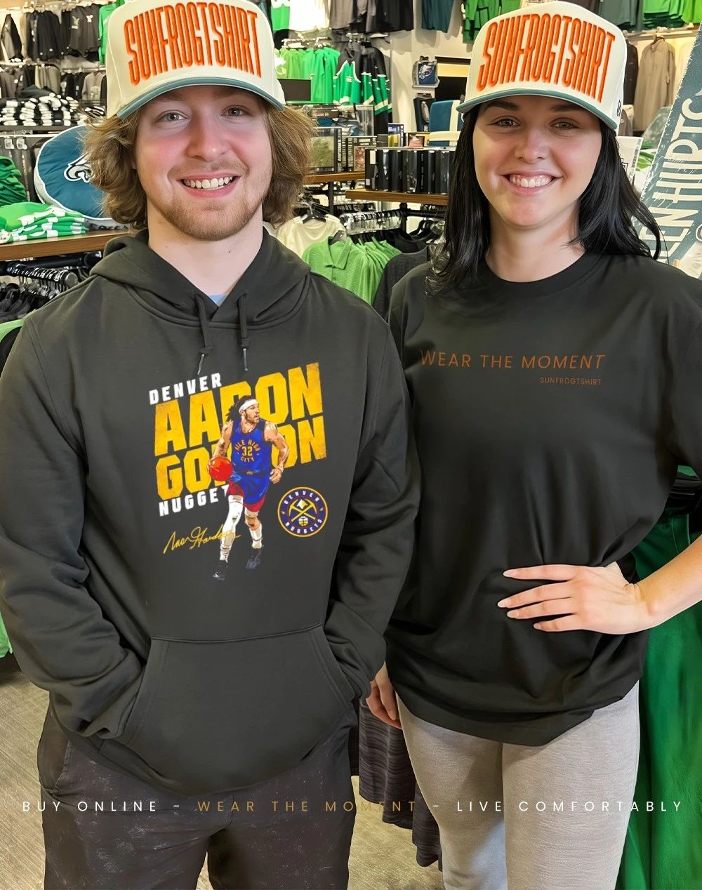 Aaron Gordon Denver Nuggets Slant signature shirt
