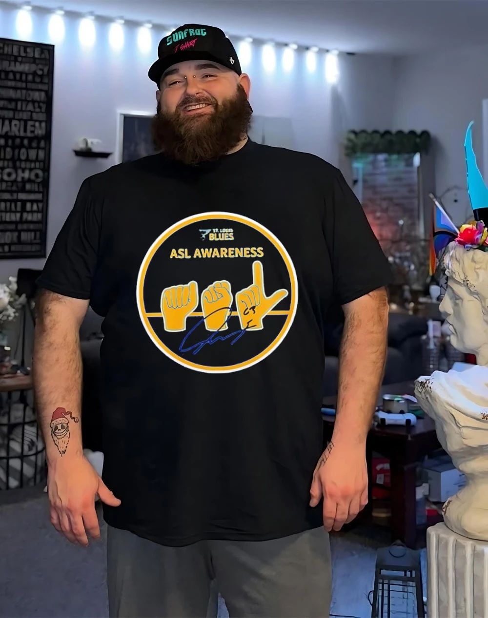 St. Louis Blues ASL Awareness Night Hand signs shirt