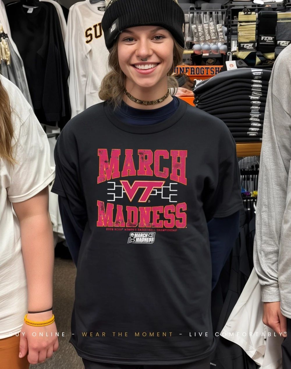 Virginia Tech Hokies WBB 2026 March Madness logo shirt