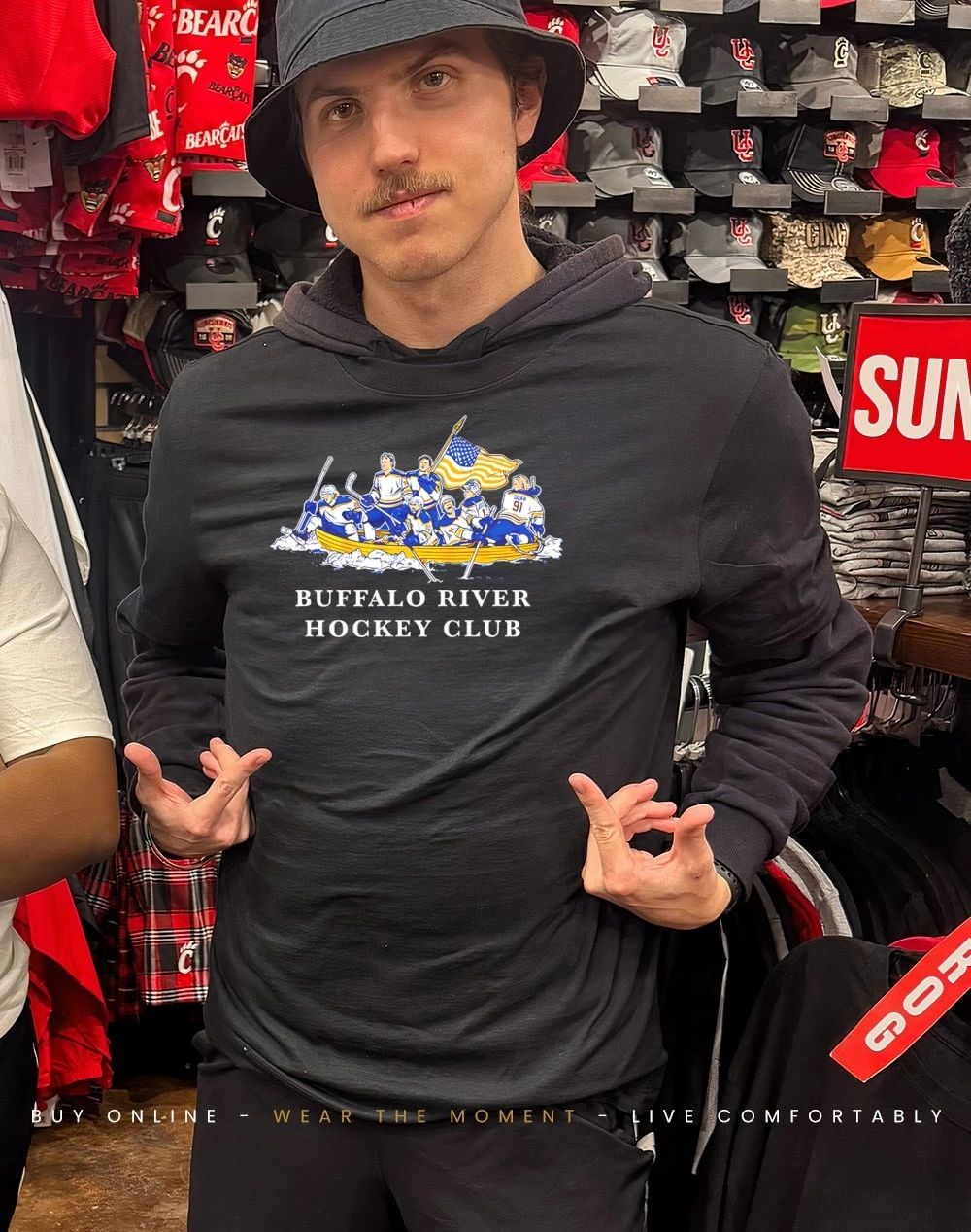 Buffalo River Hockey Crossing Buffalo hockey shirt