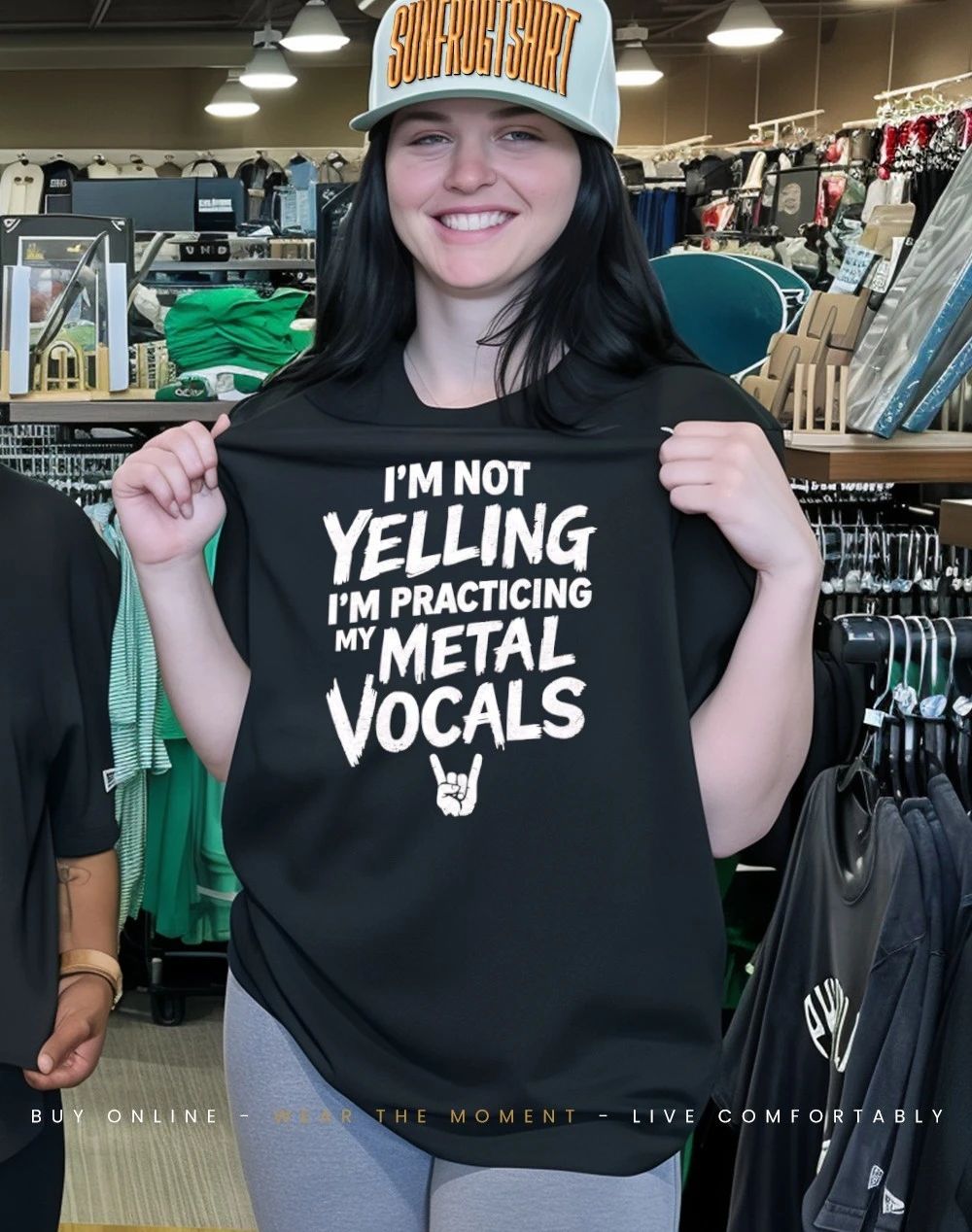 I’m not yelling I’m practicing my metal vocals humor shirt