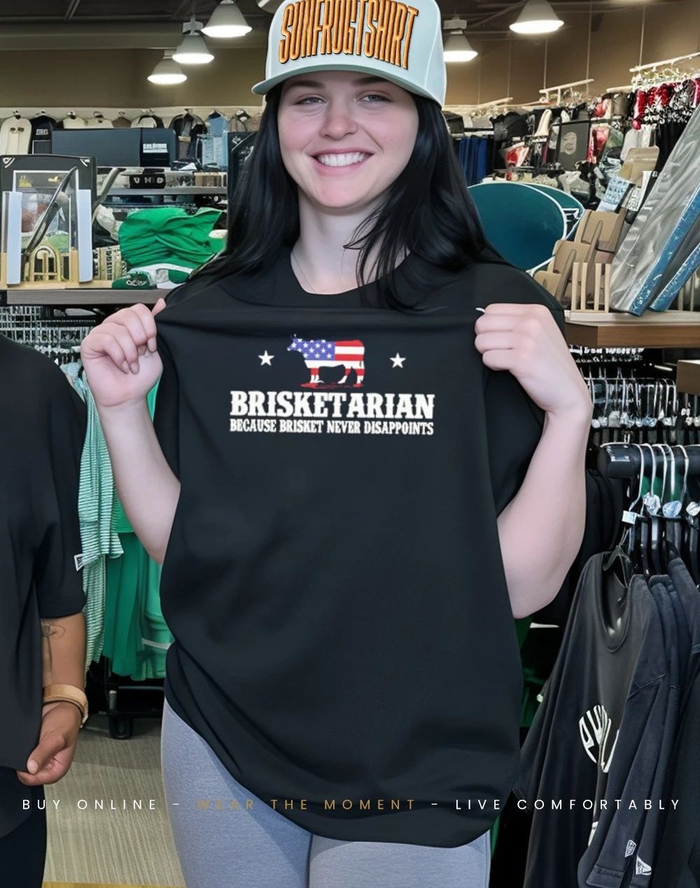 Brisketarian because brisket never disappoints Patriotic BBQ Cow shirt