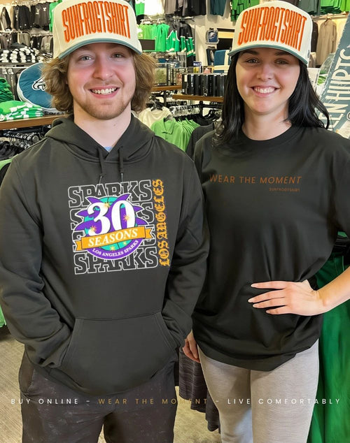 2026 Los Angeles Sparks 30 Seasons stacked graphic shirt
