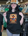 Chuck Norris Memorial Patriotic Eagle Cowboy Graphic shirt
