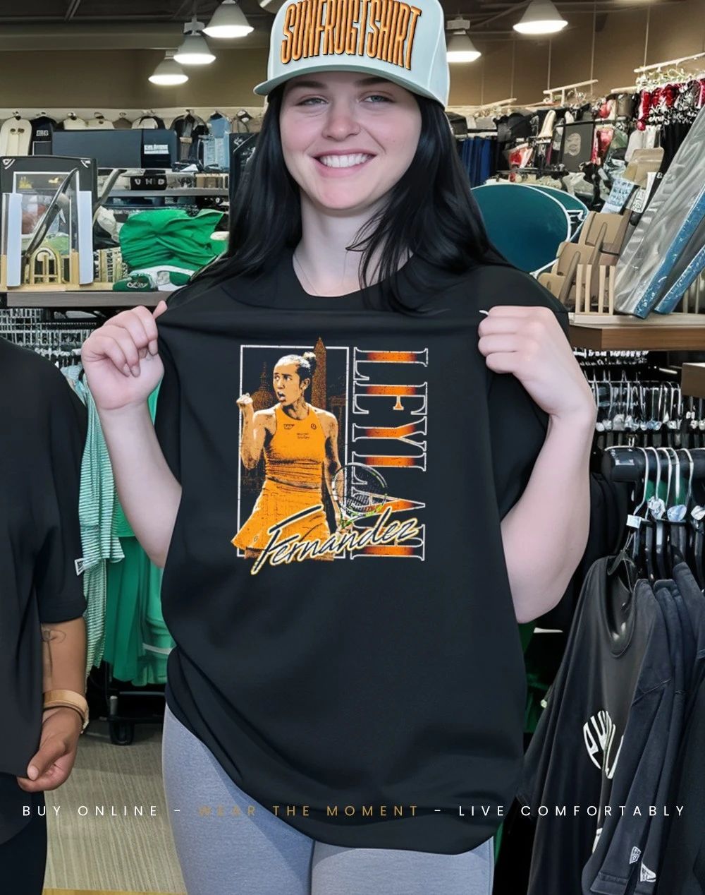 Leylah Fernandez Tennis player Vertical graphic shirt