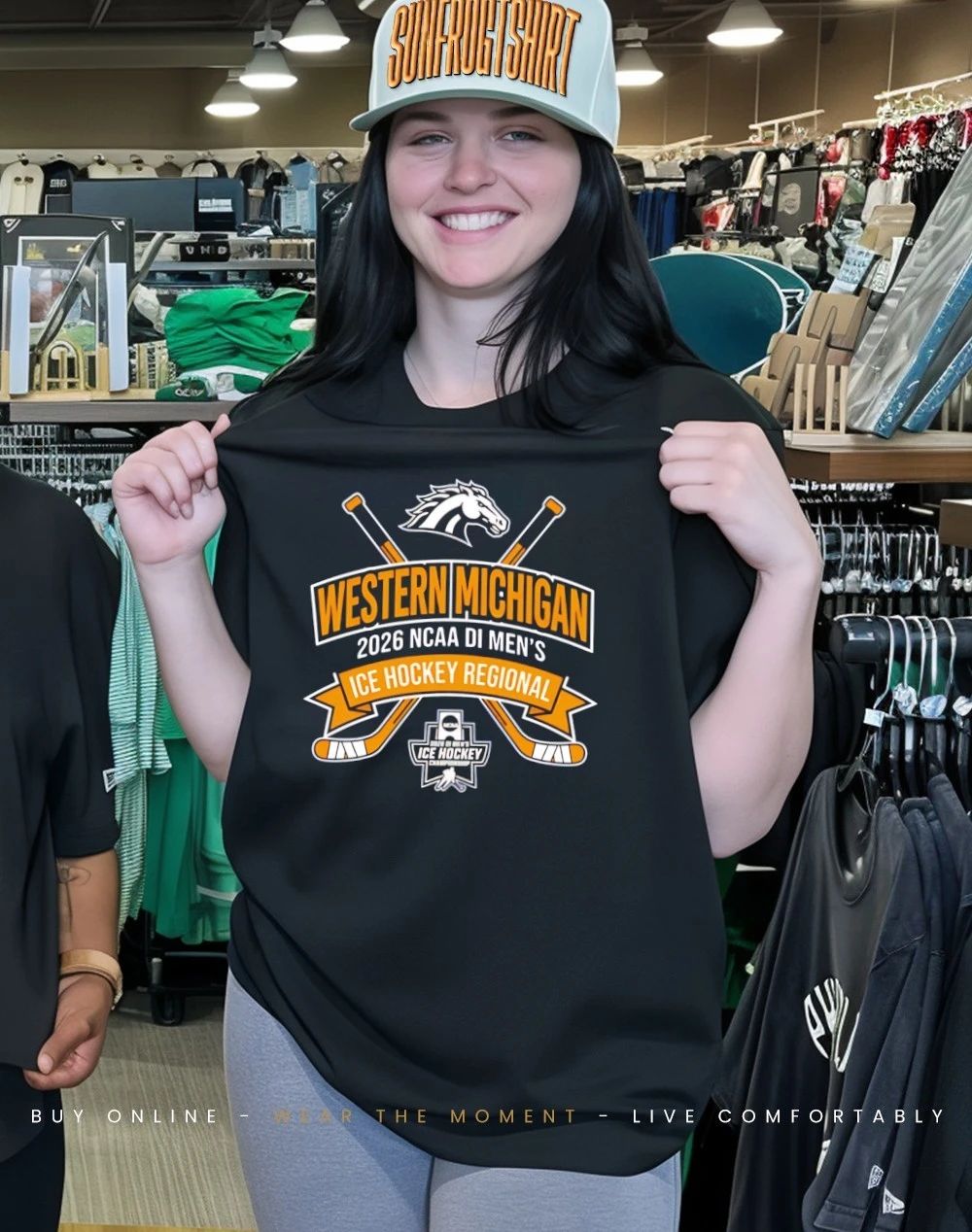 Western Michigan Broncos 2026 NCAA DI Men’s Ice Hockey Regional Championship shirt