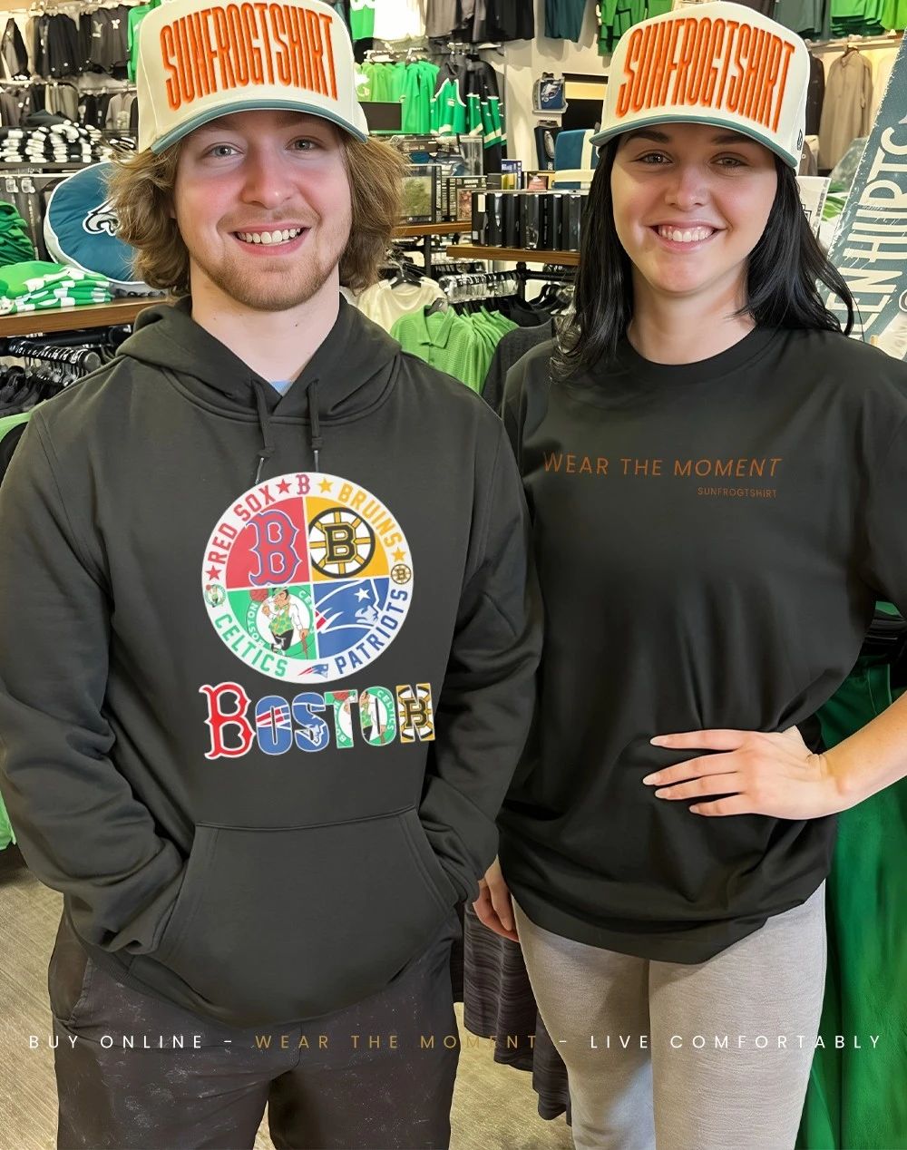 Boston Sports Teams Celtics Patriots Bruins and Red Sox logo shirt