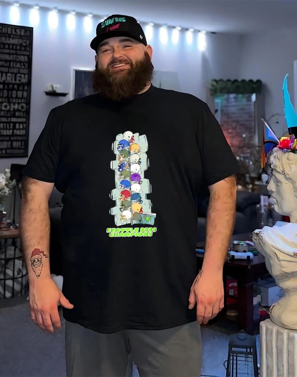 Seattle Football Stacking Helmets Champions shirt