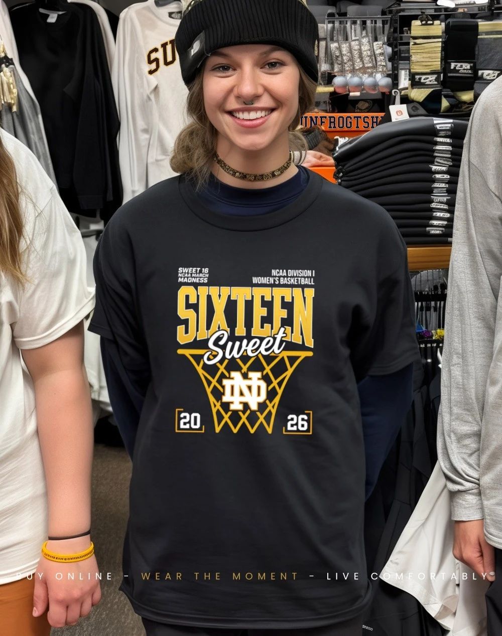 Notre Dame Fighting Irish 2026 NCAA Women’s Basketball Tournament March Madness Sweet 16 shirt