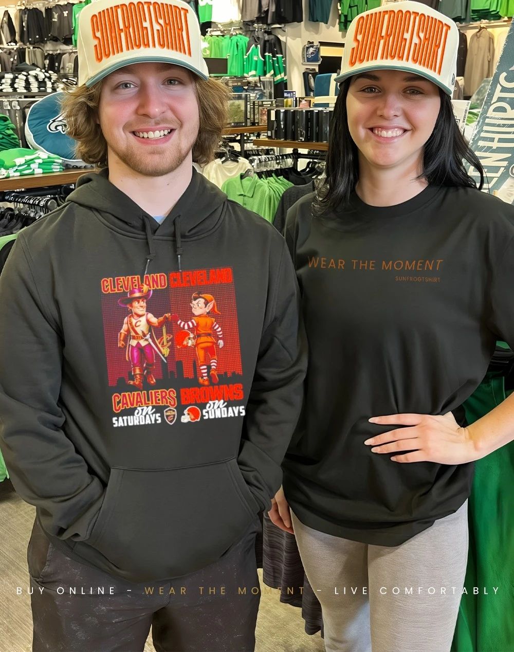 Cleveland Cavaliers on saturdays vs Cleveland Browns on sundays city skyline shirt