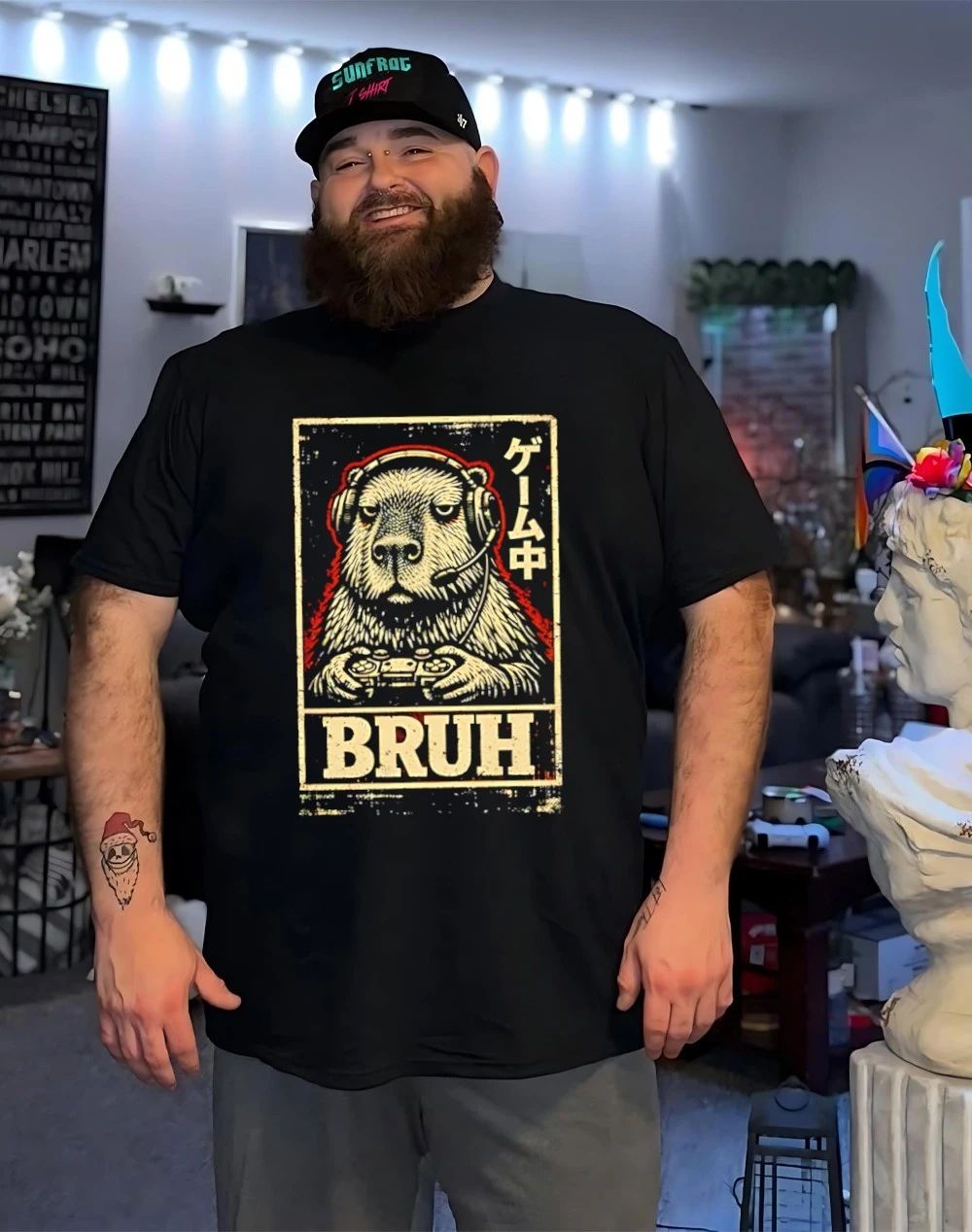Bruh capybara gamer video games meme shirt