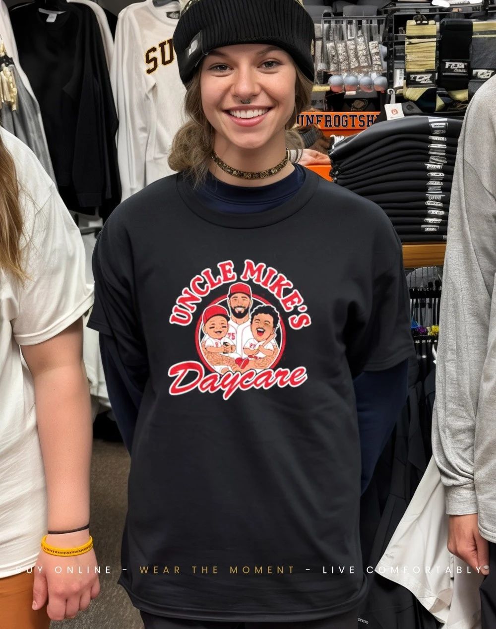 Uncle Mike Napoli Daycare Cincinnati Reds caricature shirt