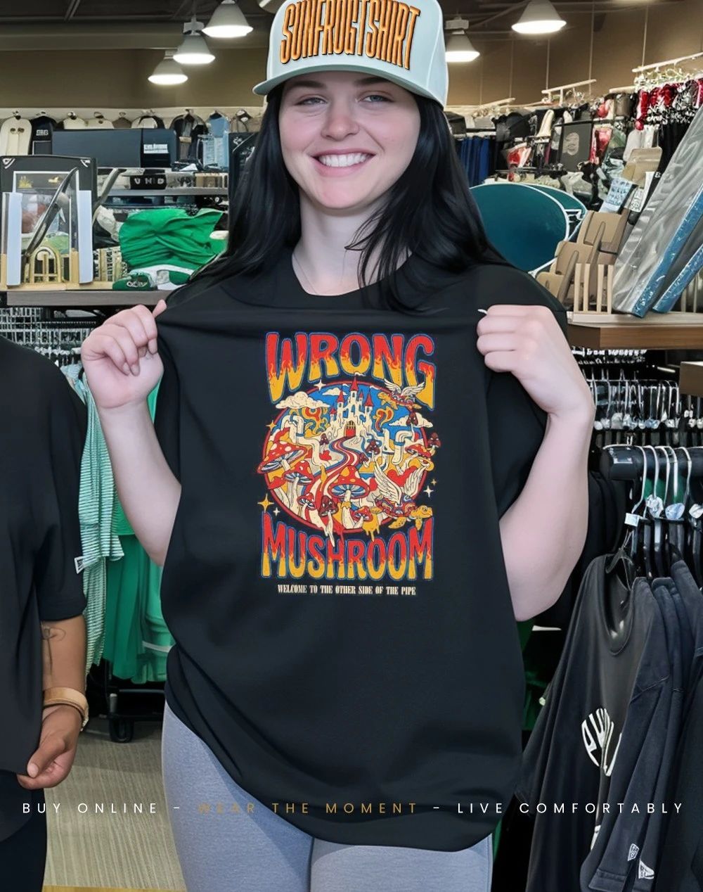 Wrong Mushroom welcome to the other side of the pipe shirt