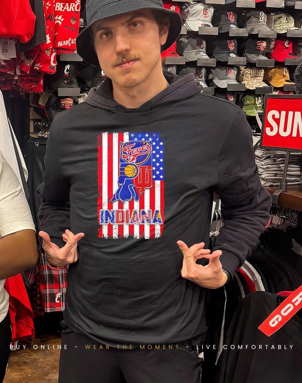 Indiana teams on the American flag shirt