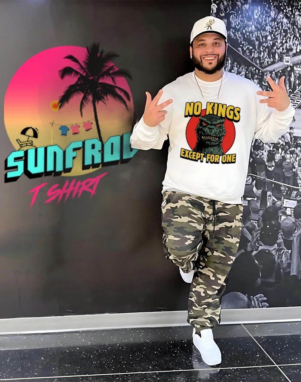No Kings except Godzilla shirt