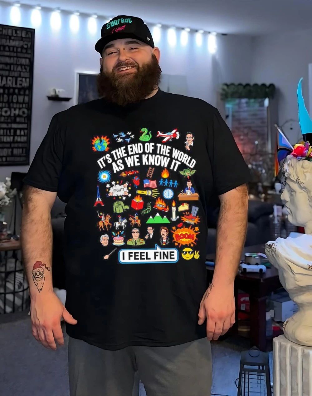 It’s the end of the world as we know it icon I feel fine shirt