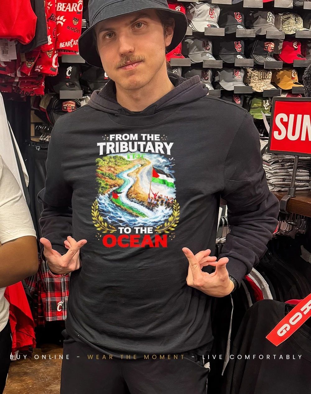 From the tributary to the ocean Palestine shirt