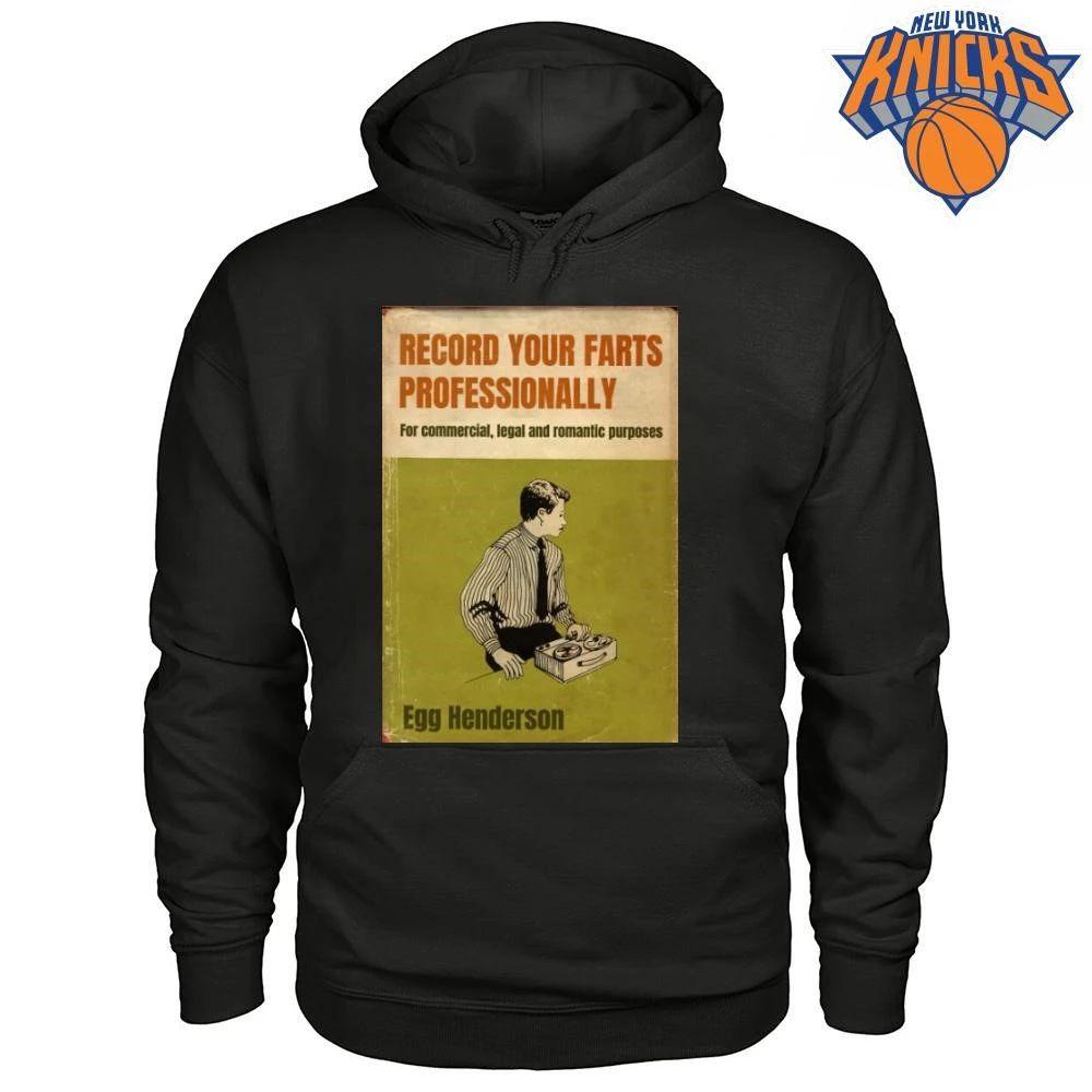 Hilarious vintage book cover Record Your Farts Professionally by Egg Henderson shirt