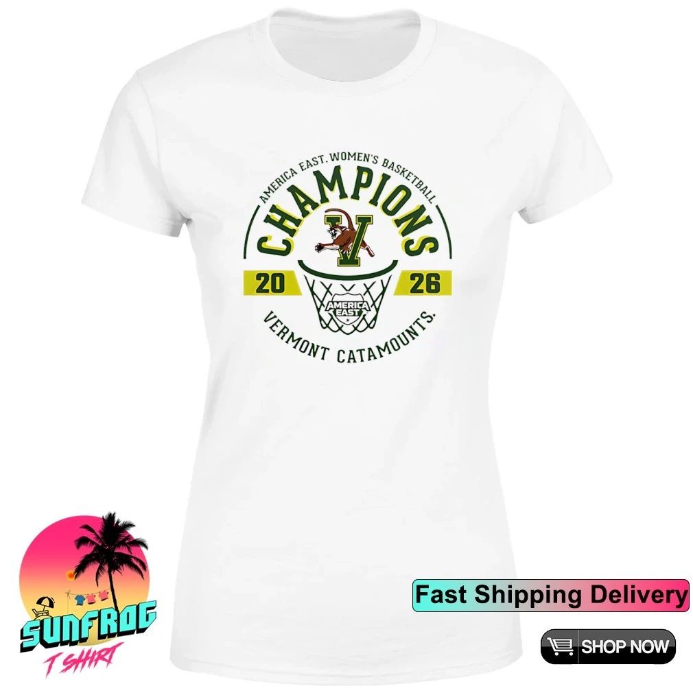 America East Women’s Basketball Champions 2026 Vermont Catamounts logo shirt