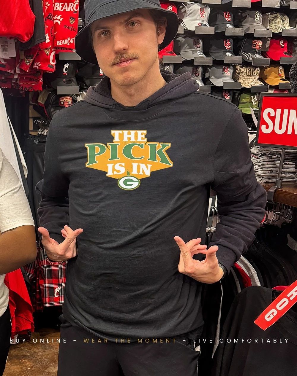 Green Bay Packers The Pick Is In logo shirt