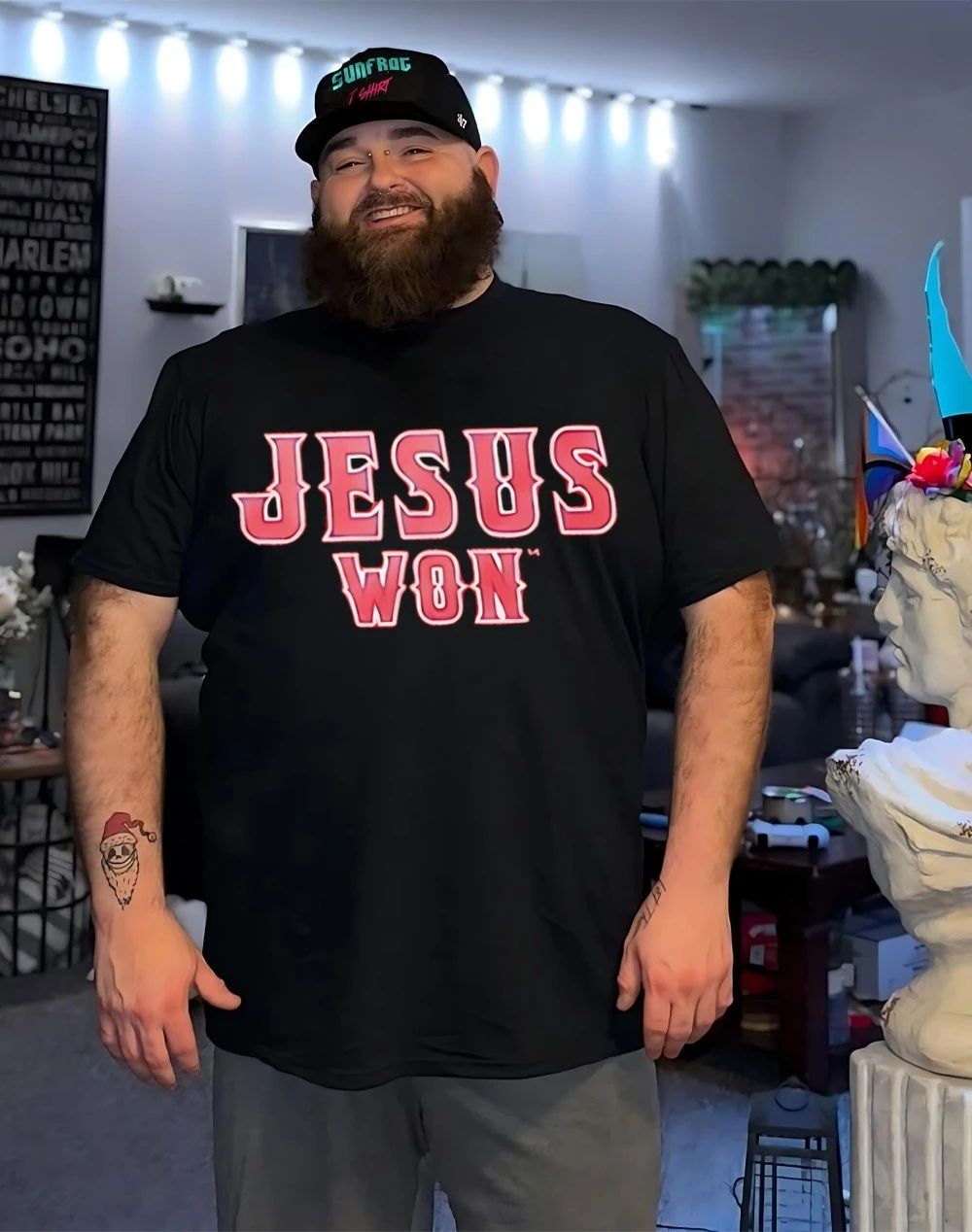 Mike Trout Jesus Won Red Shirt