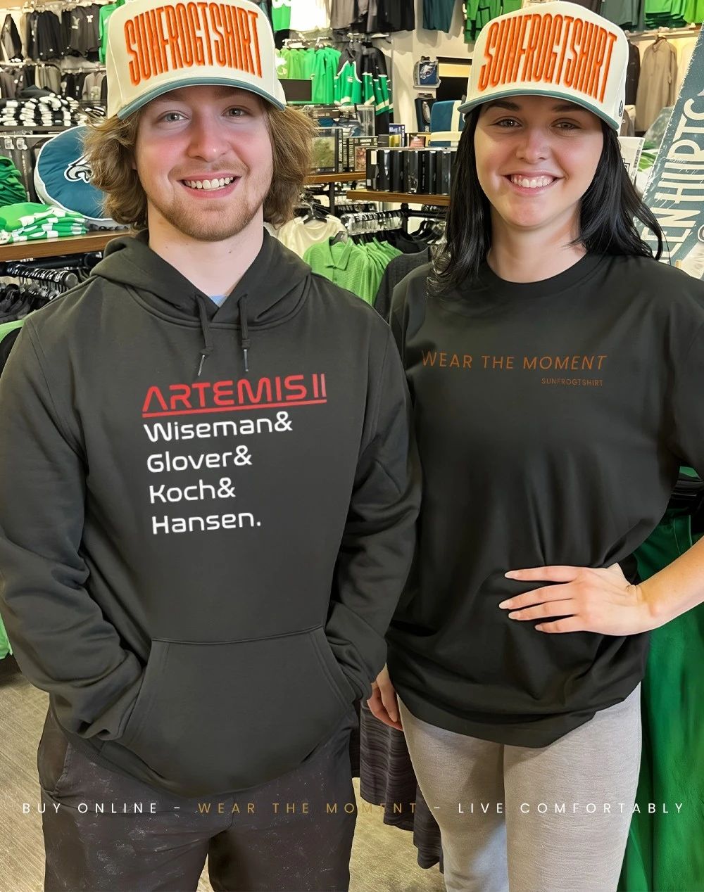 Artemis II Moon Mission Wuseman Glover Koch Hansen shirt