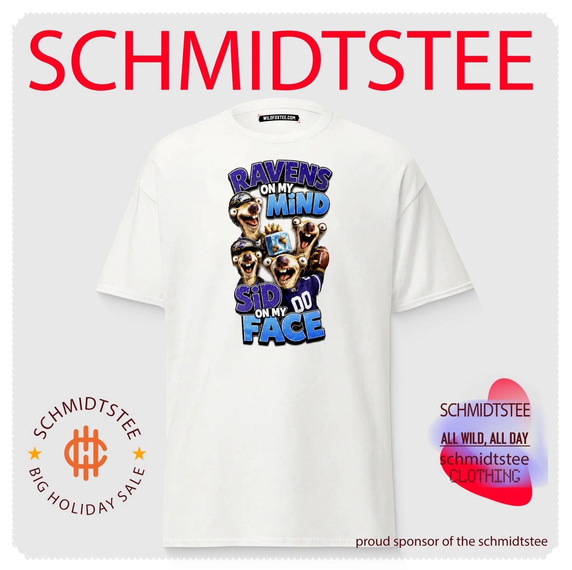 Baltimore Ravens on my Mind Sid On My Face shirt