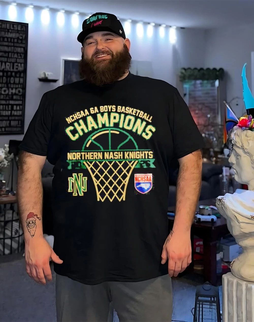 Northern Nash Knights NCHSAA 6A Boys Basketball Champions 2026 logo shirt