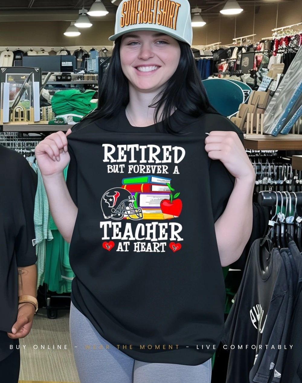 Houston Texans Retired But Forever a Teacher At Heart shirt