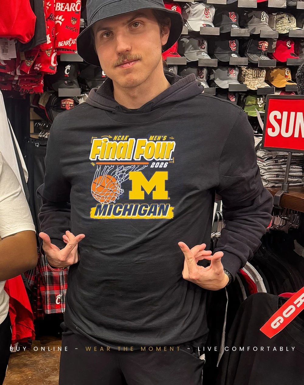 Michigan Wolverines Men’s Basketball Final Four Ball Swish shirt