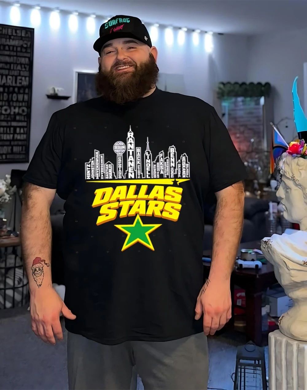 Dallas Stars player names city skyline 2026 shirt