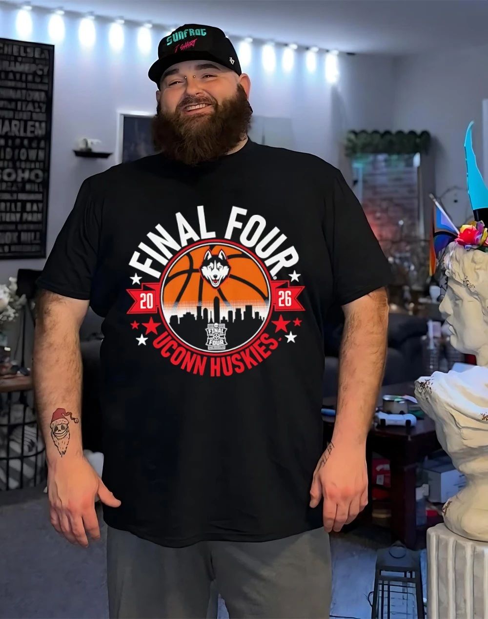 UConn Huskies MBB 2026 Final Four city skyline shirt