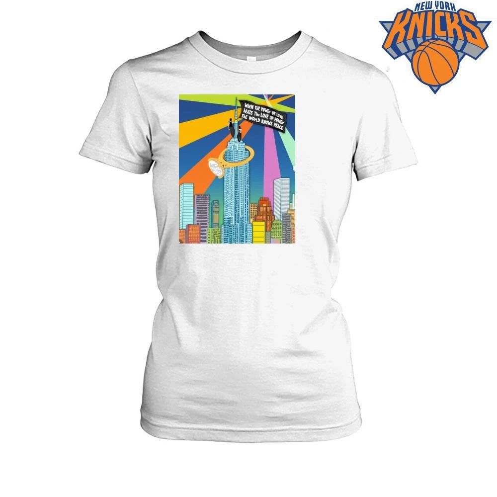 When The Power Of Love Beats The Love Of Power Empire State Building New York City Graphic Shirt