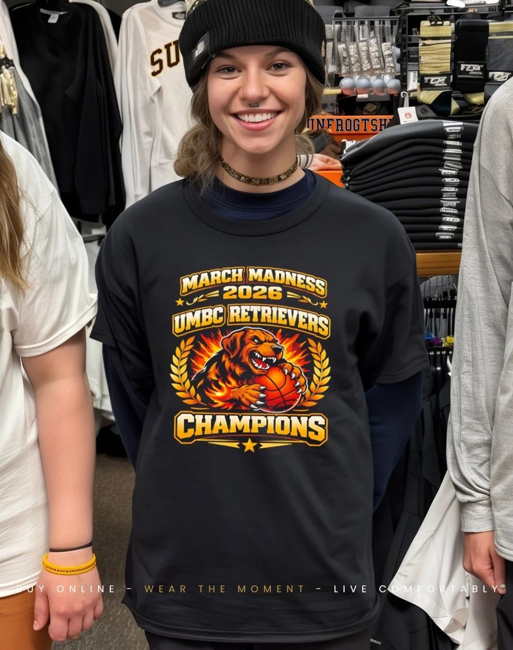UMBC Retrievers Rise March Madness 2026 NCAA Champions mascot shirt