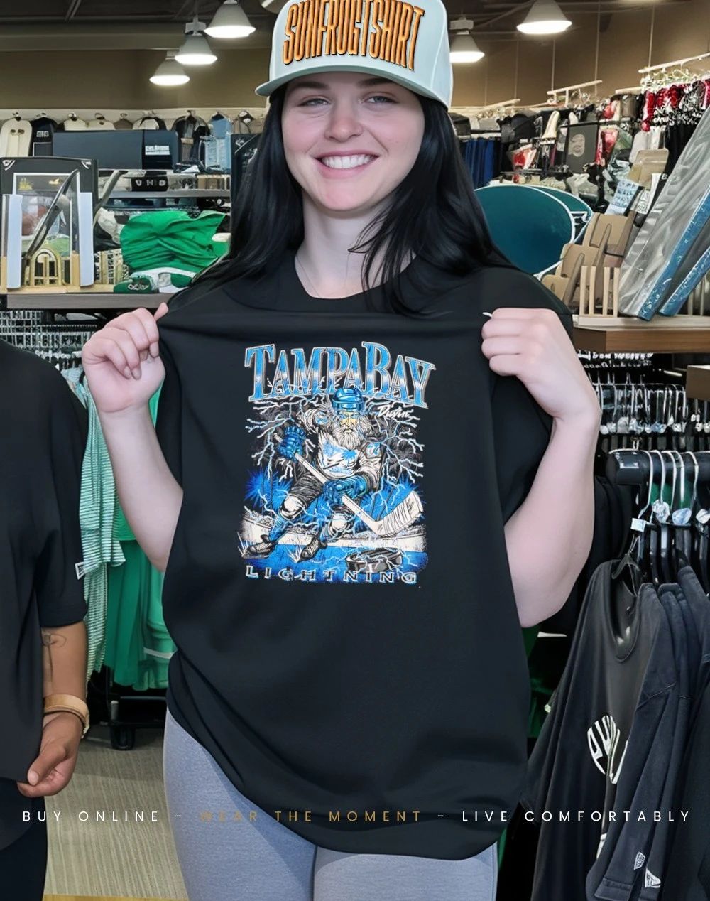 Duvin x Tampa Bay Lightning Zeus mascot graphic shirt
