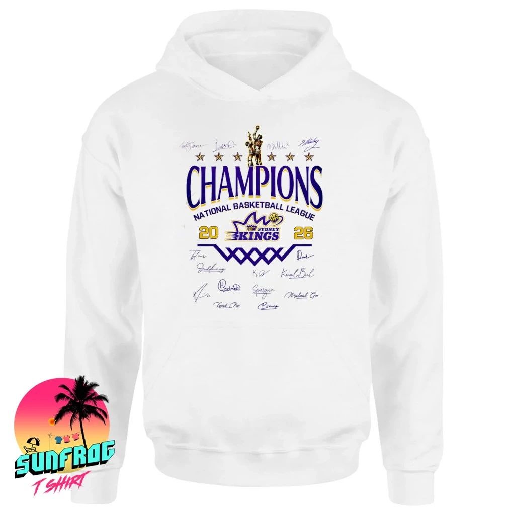 Sydney Kings 2026 National Basketball League Champions trophy signatures shirt