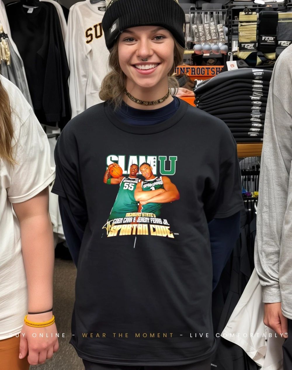 Coen Carr and Jeremy Fears Jr Michigan State Spartans The Spartan Code SlamU graphic shirt