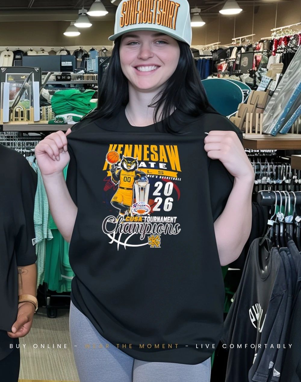 Kennesaw State Owls 2026 CUSA Men’s Basketball Tournament Champions mascot shirt