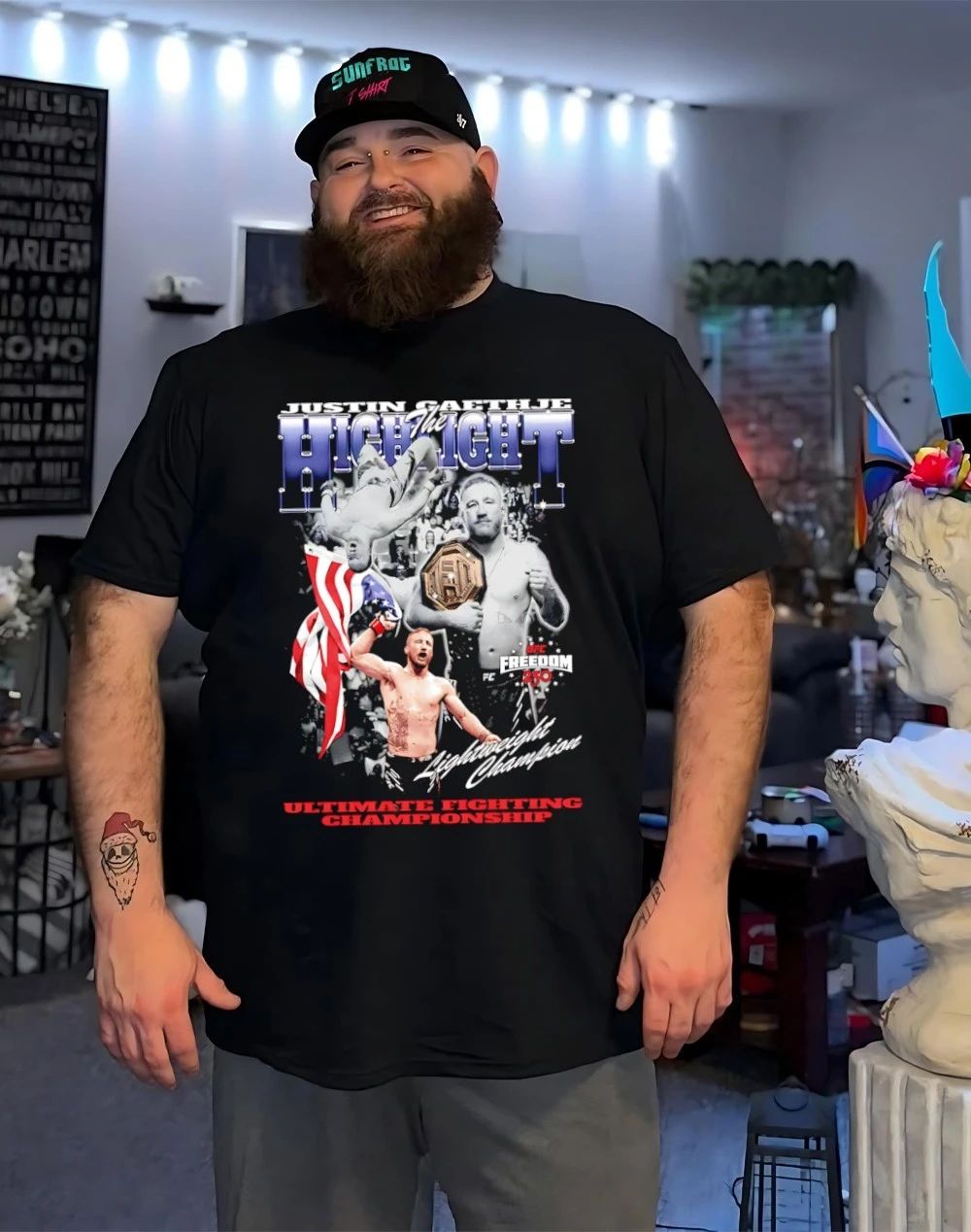 Justin Gaethje UFC Freedom 250 graphic shirt