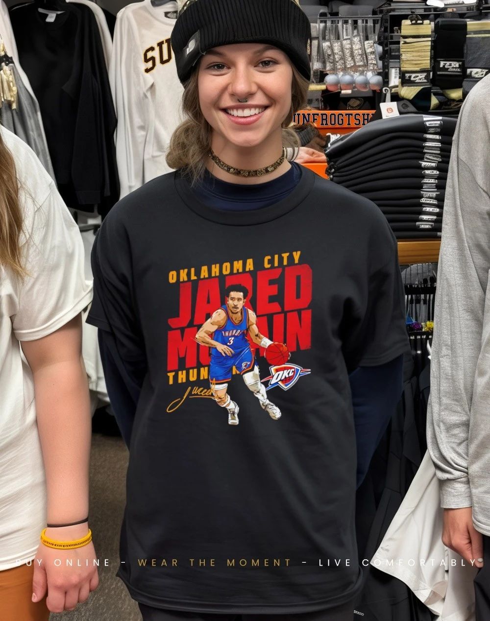 Jared McCain Oklahoma City Thunder Slant signature shirt