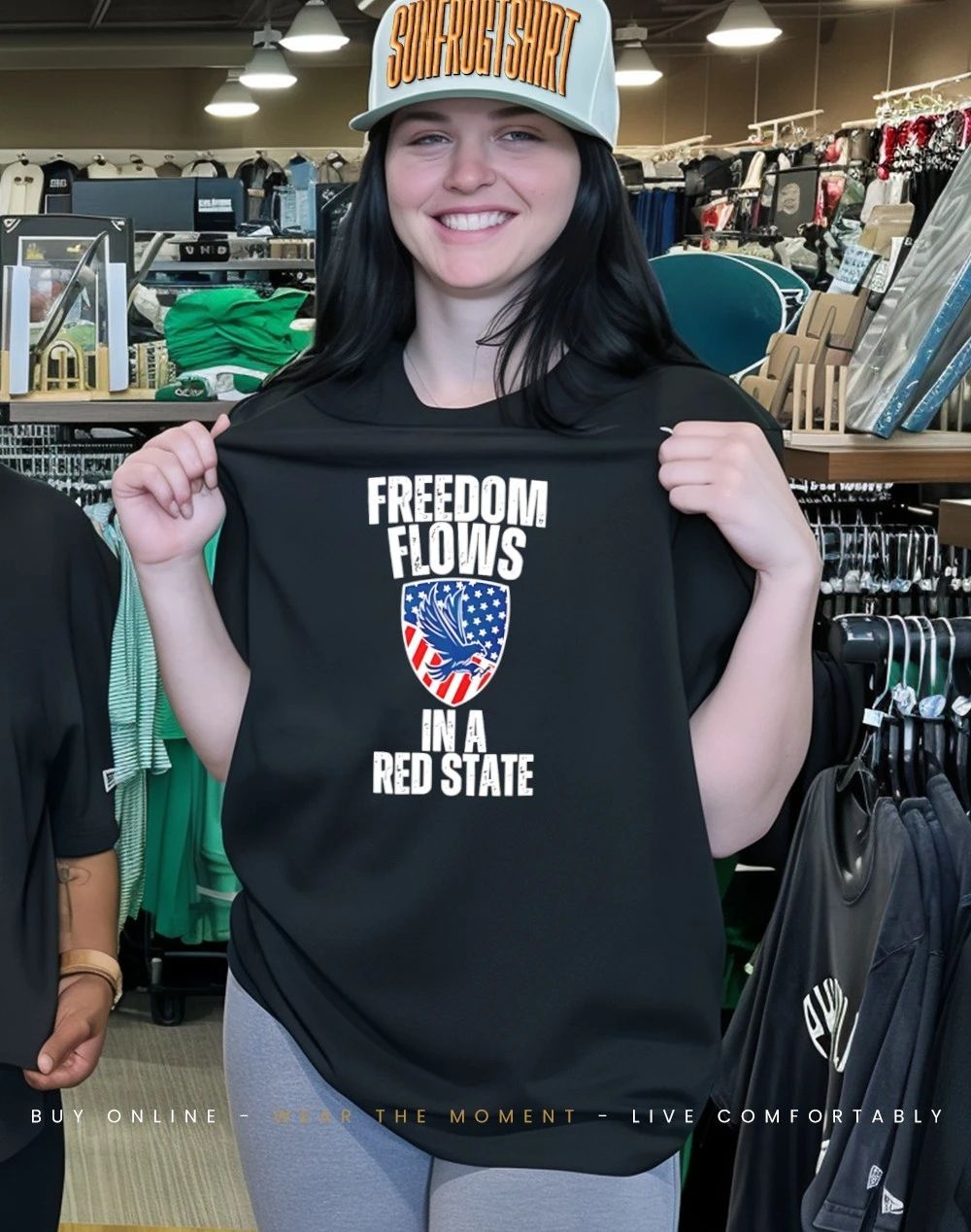 Freedom flows in a Red State Real Freedom shirt