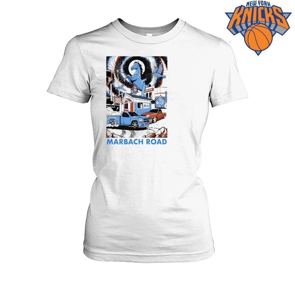Marbach Road San Antonio Texas Blue Chevy Lowrider Truck Art Shirt