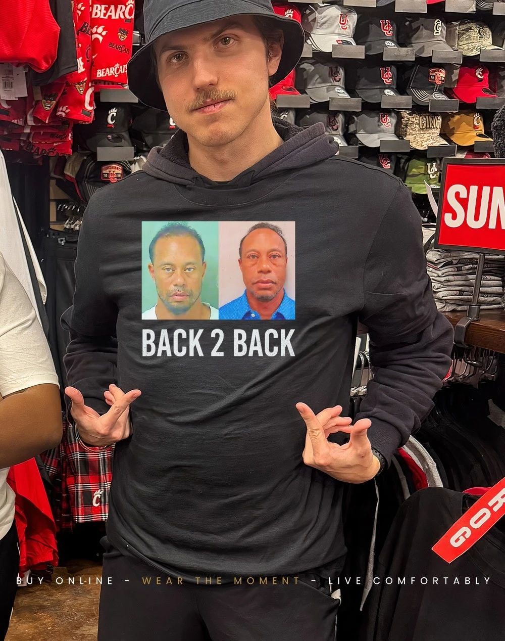 Tiger Woods Back 2 Back Mugshot Shirt