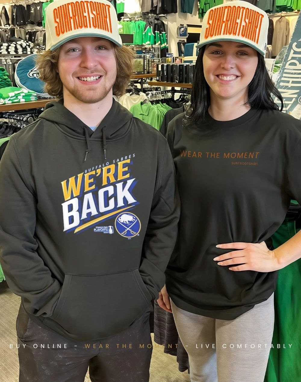 Official Buffalo Sabres We’re Back 2026 NHL Playoff logo shirt
