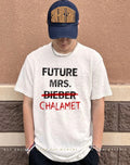 Kylie Jenner Coachella 2026 Future Mrs Bieber Chalamet shirt