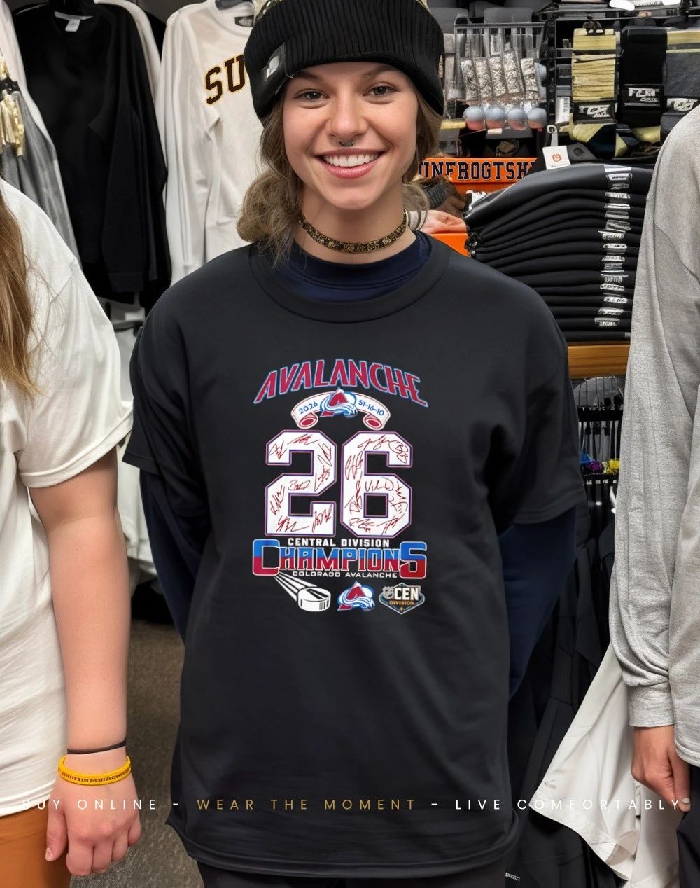 Avalanche hockey 2026 Central Division Champions 51-16-10 shirt